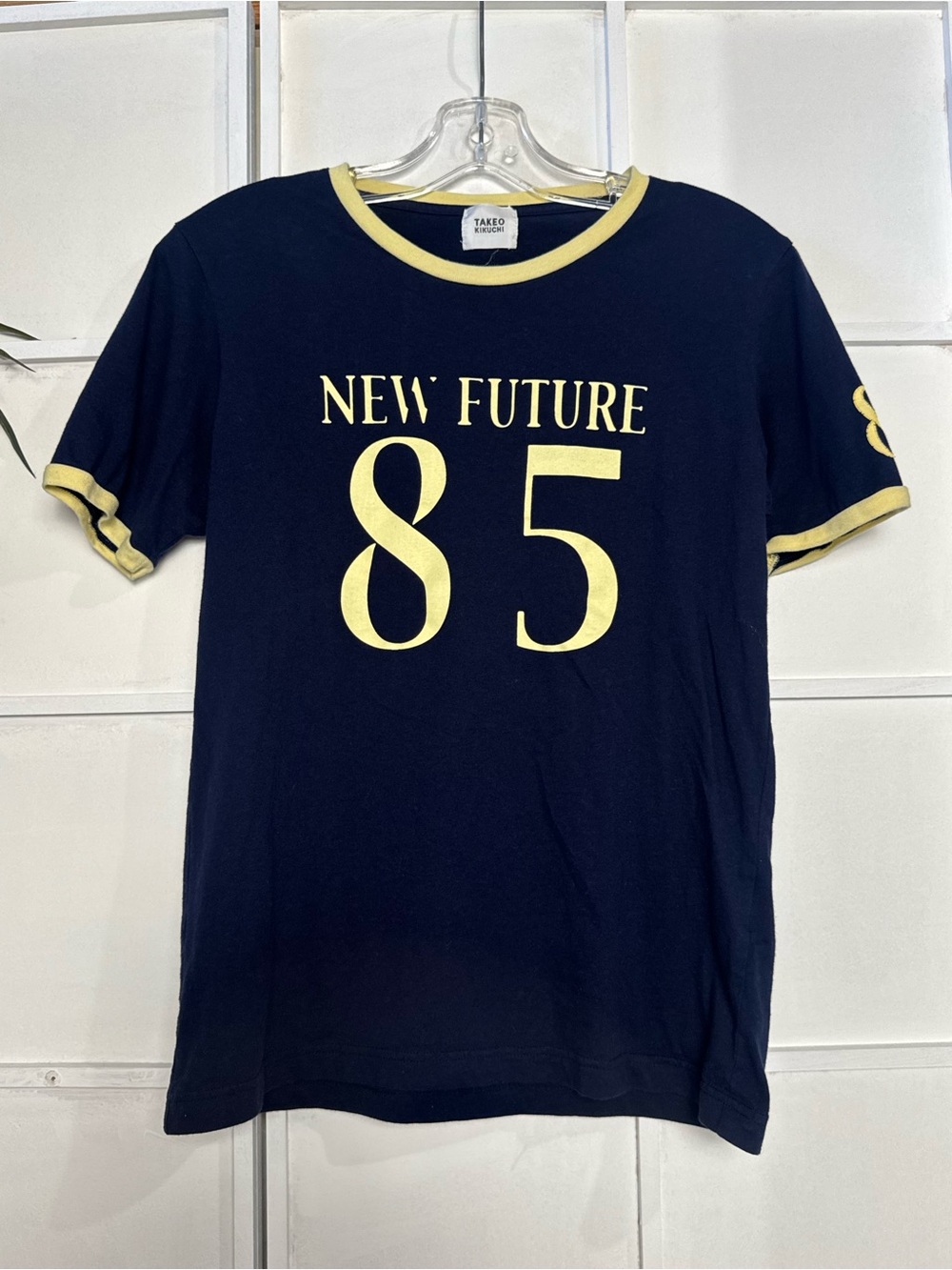 New Future 85 Navy & Yellow Ringer Tee
